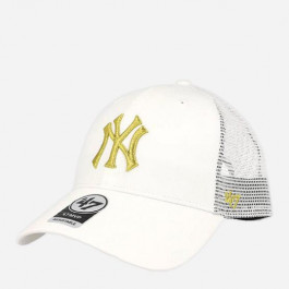 47 Brand Кепка  Yankees B-BRMTL17CTP-WH One Size Белая (194602512358)