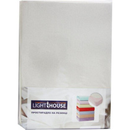 LightHouse Простынь на резинке 160х200+25 Светло-бежевая (2200000546517)
