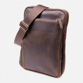 SHVIGEL Мужская сумка кожаная  Коричневая (leather-11280)