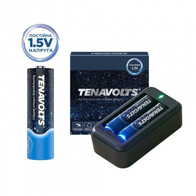Tenavolts Lithium Rechargeable AA Battery 2 Counts with a charger (191763000731) - зображення 1