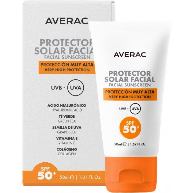 Averac Солнцезащитный крем для лица Аverac Solar Facial Sunscreem SPF 50+ 50 мл (8437018454051) - зображення 1