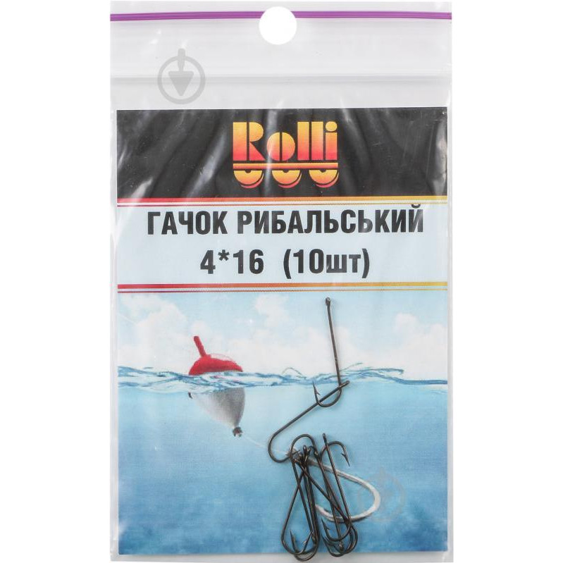 Rolli Fishing Hook 4x16mm (10pcs) - зображення 1