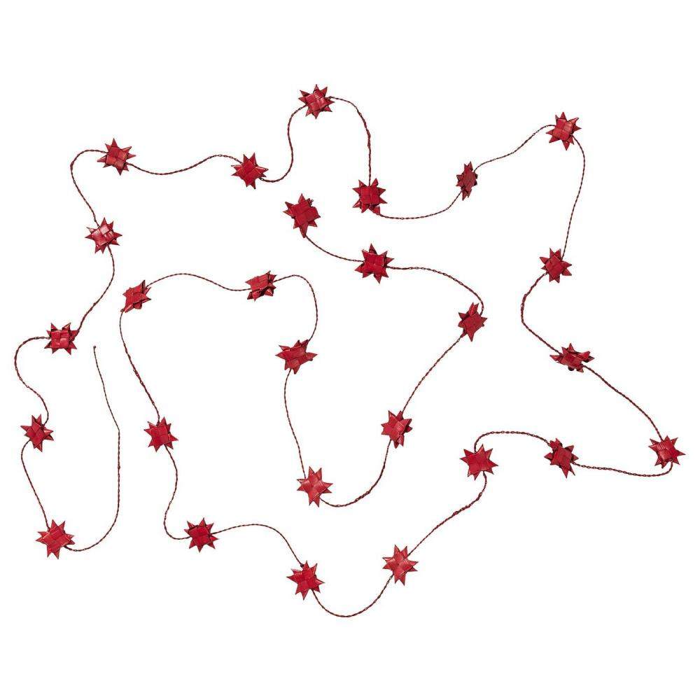 IKEA VINTERFINT Гірлянда, форма зірки, червона, 5 м (305.608.82) - зображення 1