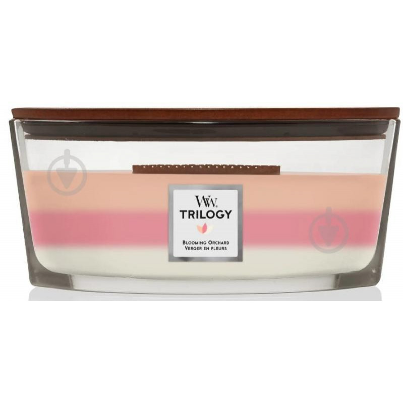 WoodWick Свічка ароматична  Ellipse Trilogy Blooming Orchard (Квітучий фруктовий сад) 453 г (5038581148564) - зображення 1