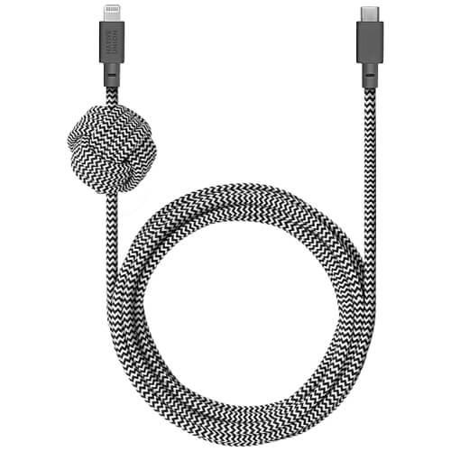 NATIVE UNION Night Cable USB-C to Lightning Zebra 3m (NCABLE-KV-CL-ZEB) - зображення 1