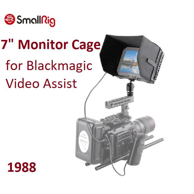 SmallRig Monitor Cage with Sunhood for Blackmagic Video Assist (1988) - зображення 1
