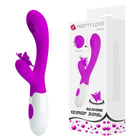 Pretty Love Moth Clitoris Vibrator Purple (6603BI1225) - зображення 1