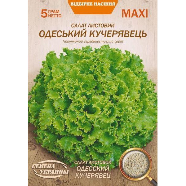 ТМ "Семена Украины" Семена  салат листовой Одесский Кучерявец 5г - зображення 1