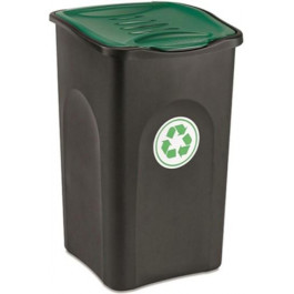 Stefanplast Мусорный бак  Ecogreen Bin 50 л Черный с зеленой крышкой (70651sp)