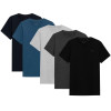 4F Футболка T-shirt  TTSHM876 Світло-сірий/чорний/темно-сірий/синій/темно-синій- 5 шт. M - зображення 1