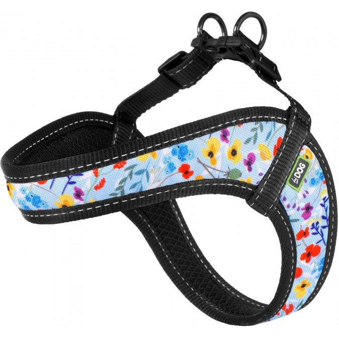 HiDog Шлея  Comfort охоплення грудної клітки 54-60 см XL Flowers blue (2100102904010) - зображення 1