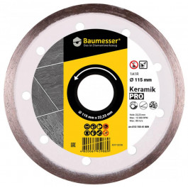 Baumesser Алмазный круг по керамике Baumesser Keramik 1A1R 115x1,4x8x22,23 мм