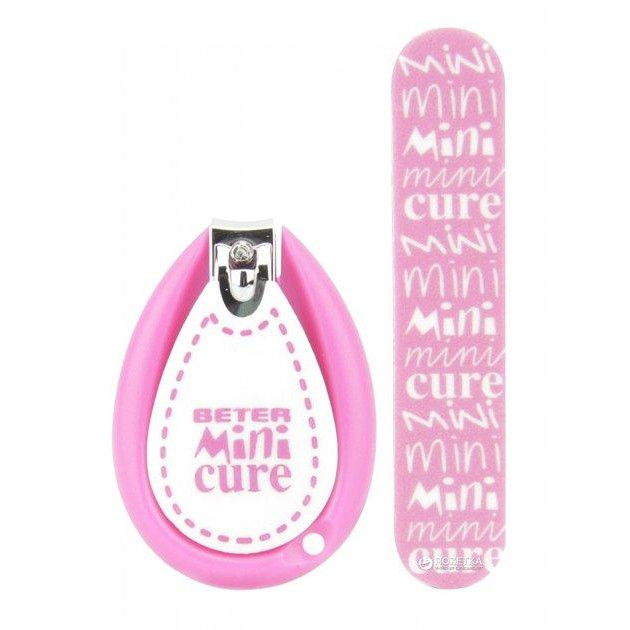 Beter VIVA Манікюрний набір дитячий  Mini-cure кусачки та пилка Pink (8412122070229) - зображення 1