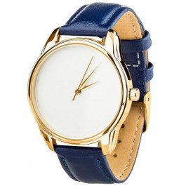 ZIZ Часы Минимализм (ремешок ночная синь, золото) + дополнительный ремешок (4600283)