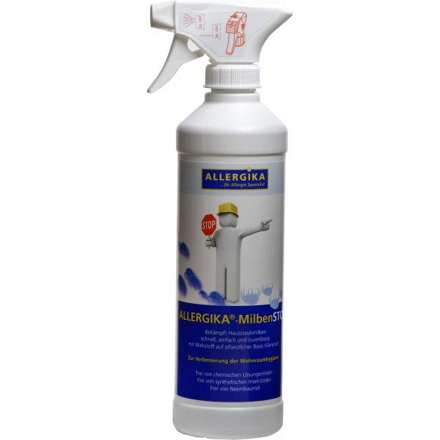 Allergika Спрей для уничтожения пыльевого клеща Клещ домашней пыли Стоп 500 мл (4051452070154) - зображення 1