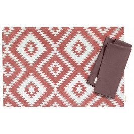   COSAS Салфетки  Uzor Bordo Chocolate 30х30 см 4 шт, 30x42 см 4 шт (4822052071922)