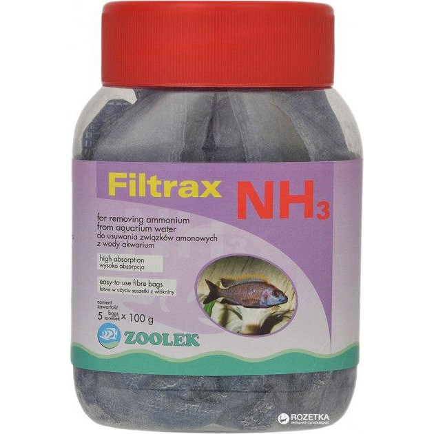 Zoolek Наполнитель Aquafix/Filtrax для удаления NH3 5х100 г (ZL3058) - зображення 1