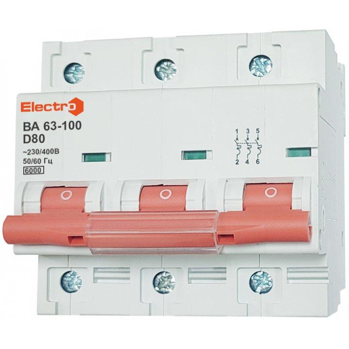 ElectrO ВА 63-100 3р 80А D (60VA100D3080) - зображення 1