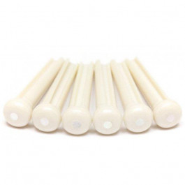 Graph Tech PP-1142-00 TUSQ Bridge Pins Martin Style 2mm White / Mother-Of-Pearl Dot (6 Pcs)