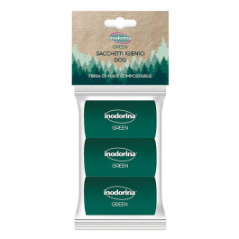 Inodorina Green Пакети для собачих фекалій із кукурудзяного волокна, 3 рулони по 10 пакетів 3 шт (803139825273