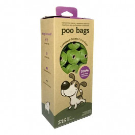 Poo Bags Dog Waste Bag Lavander Пакети для собачих фекалій, з ароматом лаванди 21 шт (4820266800024)
