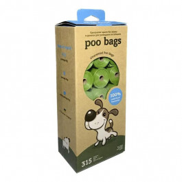 Poo Bags Dog Waste Bag Пакети для собачих фекалій, 21 рулон по 15 пакетів 21 шт (20220100)