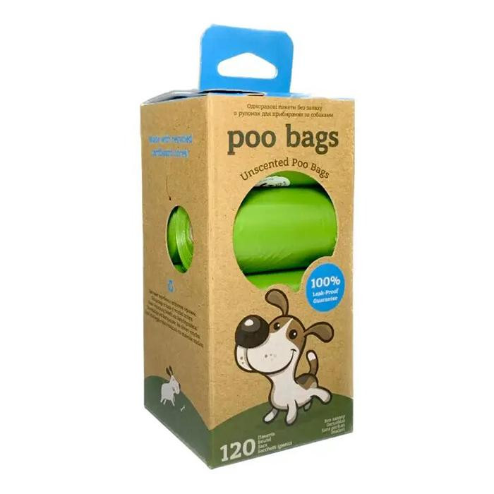 Poo Bags Dog Waste Bag Пакети для собачих фекалій, 8 рулонів по 15 пакетів 8 шт (20220400) - зображення 1