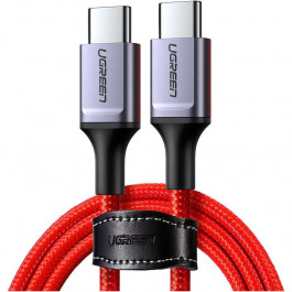 UGREEN US294 USB Type-C Male to Male Cable Aluminum Nickel Plating 1m Red (60186)