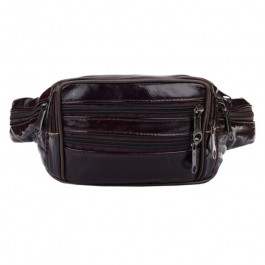 Borsa Leather Мужская поясная сумка  коричневая (1t167m-brown)