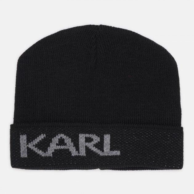 Karl Lagerfeld Шапка мужская  805601-534322-990 M Черная (4062226426312) - зображення 1