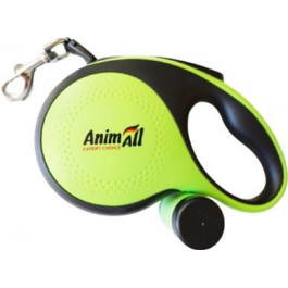 AnimAll Рулетка-повідець  з диспенсером S до 15 кг/3 метрів MS7016-B (х/12/х) Зелена (2000981277901)
