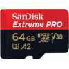 SanDisk 64 GB microSDXC UHS-I U3 Extreme Pro + SD Adapter SDSQXCU-064G-GN6MA - зображення 1