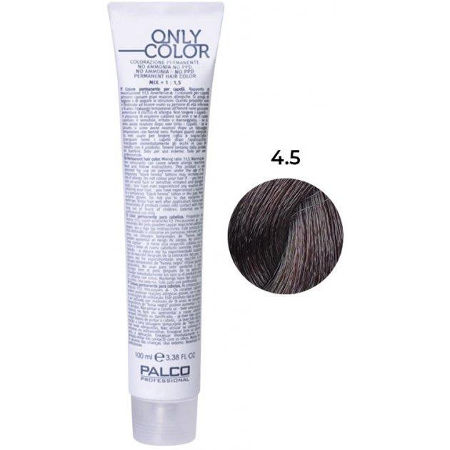 Palco Professional Крем-фарба для волосся  Only Color безаміачна 4.5 середньо-коричневий махагон 100 мл (8032568179364) - зображення 1