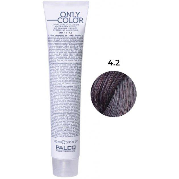 Palco Professional Крем-фарба для волосся  Only Color безаміачна 4.2 середньо-коричневий фіолетовий 100 мл (80325681793 - зображення 1