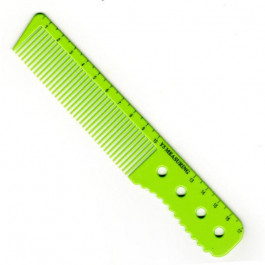 Ycombs Зелений гребінець з ручкою та лінійкою Y5 Exotic color line 17 см.