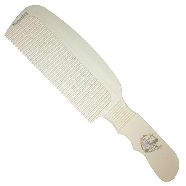 Ingrid Cosmetics Белая расческа с ручкой  BarberShop Speed Comb 829 (ING-829 WHT) - зображення 1