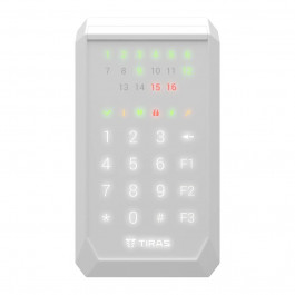 TIRAS Кодова клавіатура Тірас K-PAD16 white для управління охранною системою Orion NOVA II
