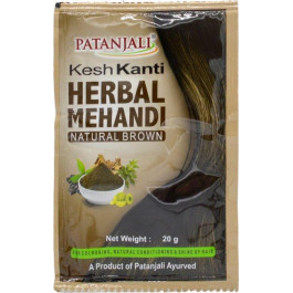 Patanjali Ayurved Хна для волосся Patanjali Kesh Kanti Herbal Mehandi Натуральний коричневий 20 г (8904109401886)