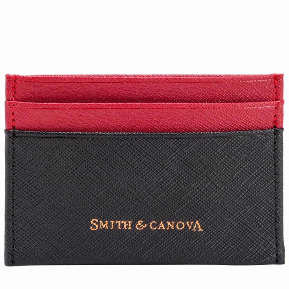 Smith & Canova Картхолдер  26827 Devere (Black-Red) (26827 BLK-RED) - зображення 1
