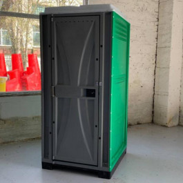 Техпром Туалетна кабіна вулична Люкс зелений з пісуаром (бт907)