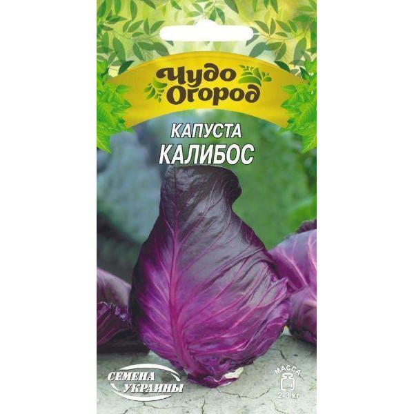 ТМ "Семена Украины" Насіння  капуста червоноголова Калібос 662600 0,5г - зображення 1