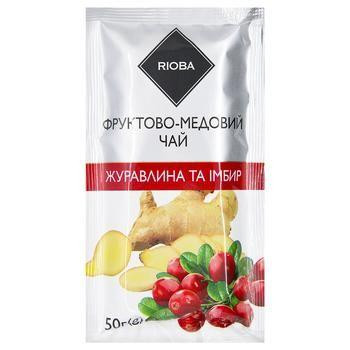 Rioba Чай  концентрат Журавлина та імбир 50г - зображення 1