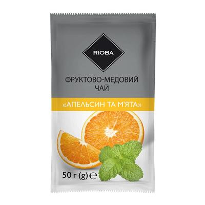 Rioba Чай  концентрат фруктово-медовий Апельсин та М`ята 50г - зображення 1