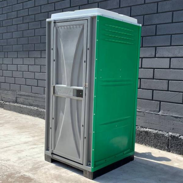 Техпром Туалетна кабіна зелена Люкс біотуалет з пісуаром і рідиною (бтппз12) - зображення 1