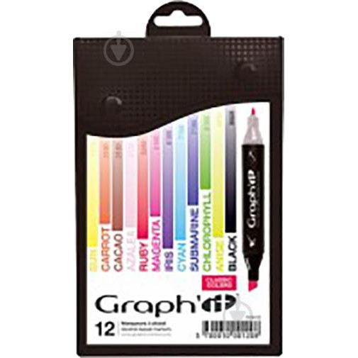 Graph'it Набор маркеров  Classic 12шт. GI00120 разноцветный - зображення 1