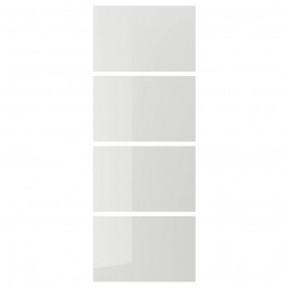 IKEA HOKKSUND 4 панели к раме раздвижных дверей, глянцевый светло-серый светло-серый (303.823.47)