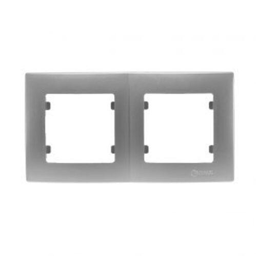 MAKEL Рамка 2-постовая серебрянный (32065702) - зображення 1