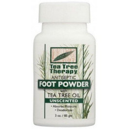 Tea Tree Therapy Порошок для ног  дезодорирующий без запаха с маслом чайного дерева 85 г (637792932006)