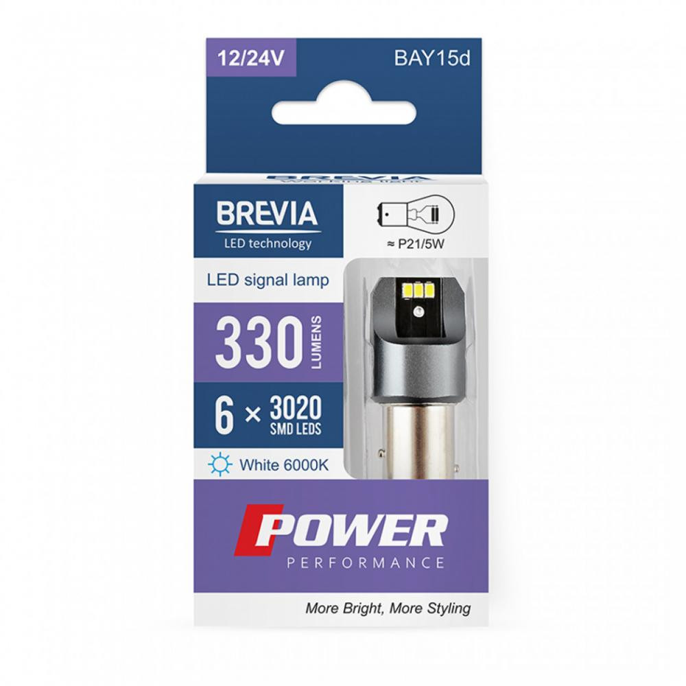 Brevia Power P21/5W 330Lm 12/24V 10103X2 - зображення 1