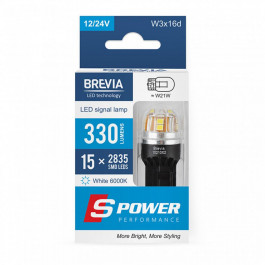 Brevia S-Power W21W 330Lm 12/24V 10210X2